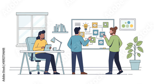 Team Brainstorming Session Office Meeting.