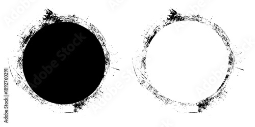 Hand drowning circle line sketch vector set. Highlighter marks, strokes, Art brush design round circular scribble doodle graffiti bubble or ball draft illustration for logo and text.