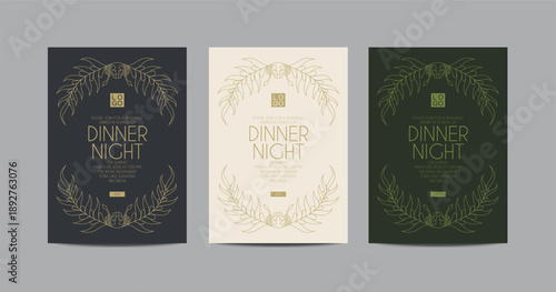 Floral Dinner Night Invitation Template