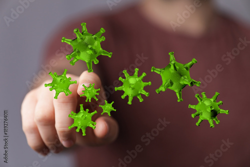 Abstract 3D illustration of...