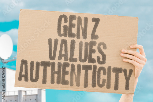 Canvas Print "Gen Z Values Authenticity" Youth seeks genuine experiences