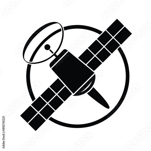 Satellite Orbit Space Icon