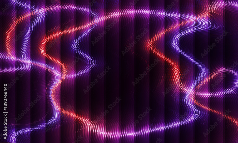 Fototapeta premium Abstract neon gradient background. Glass effect, neon lines.
