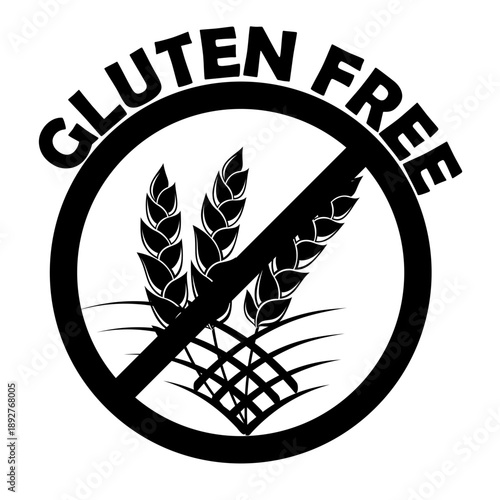 Gluten Free. Vector signs for food packaging labels.