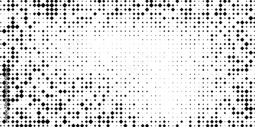 Abstract geometric pattern from diamonds of different sizes. Black and white background.Eps10