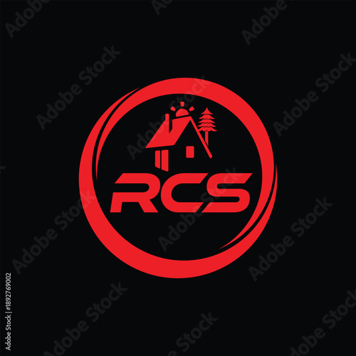 RCS letter logo abstract design. RCS Logo design