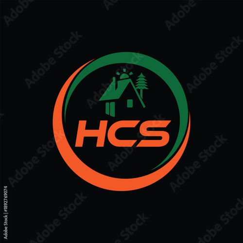HCS letter logo abstract design. HCS Logo design