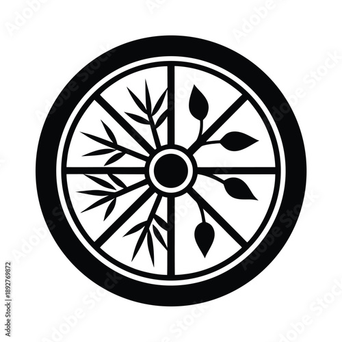 Seasonal Wheel Cycle Icon