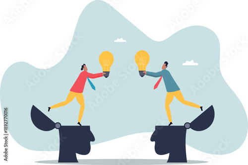 Exchange of ideas between employees. The concept of progressive work.