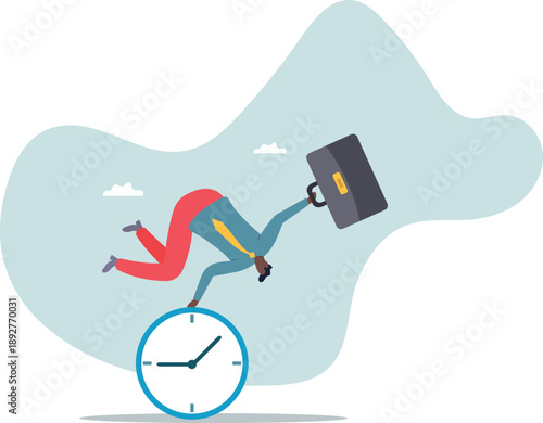 A businessman overcomes time and manages to fulfill his duties.