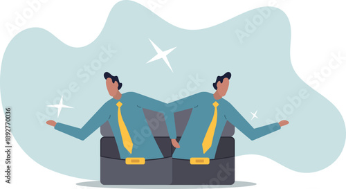 The concept of cooperation between two business people.about a man and his life.