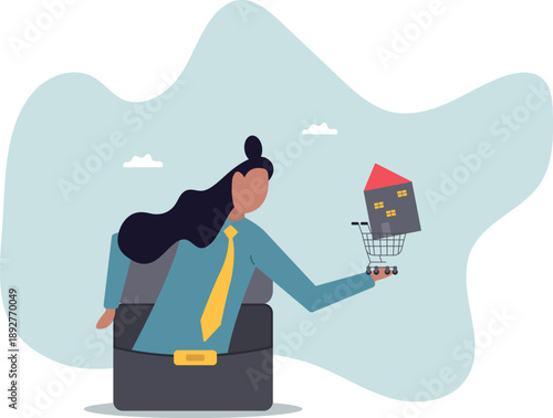 Home buyer, purchasing new house, real estate, property investment or mortgage .about a man and his life.