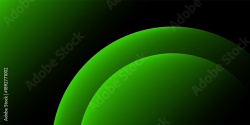 Black and green abstract background with gradient transition, blended rounds, overlay pattern. suit for medi in for product design