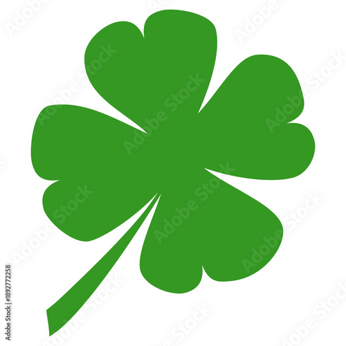 Clover leaf illustration in flat style. Clover leaf vector design symbolizes trust, hope, love, and good luck.	
