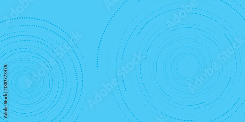 Blue abstract background with concentric circular wave pattern and smooth modern motion
