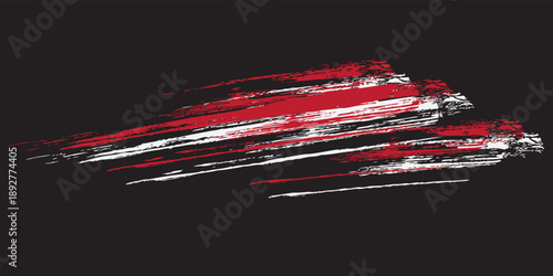 Dark abstract background with red metallic streaks creating aggressive modern dynamic motion