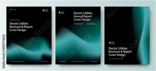 Brochure Report Cover Template ft Abstract Vector Swash Texture for Contemporary Front Page Designs, Business Flyer & Poster Layouts