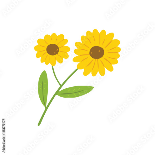 "Minimalist Hand-Drawn Sunflower Illustration