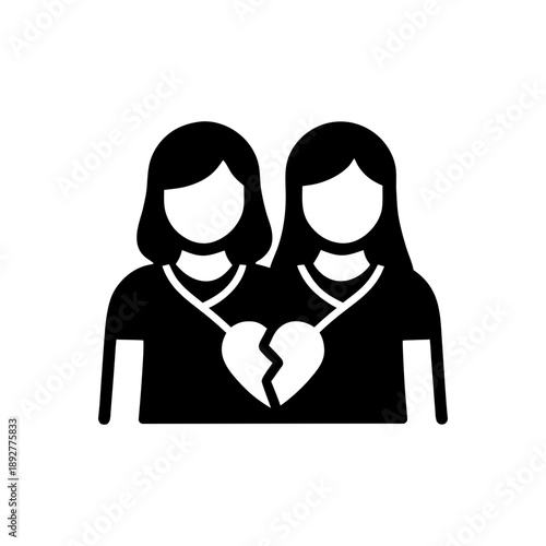 Broken Bond and Separation Icon