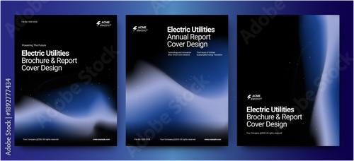 Brochure Report Cover Template ft Abstract Vector Swash Texture for Contemporary Front Page Designs, Business Flyer & Poster Layouts