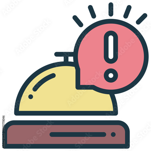 alert notification service exclamation filled outline icon