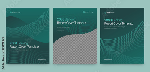 Brochure & Report Cover Template with Banking, Finance, Insurance & Modern Corporate Theme, Business Flyer & Poster Layout