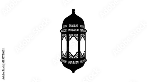 Islamic lantern silhouette Ramadan decoration arabic lantern.
