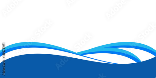 Abstract blue wave banner template. eps10