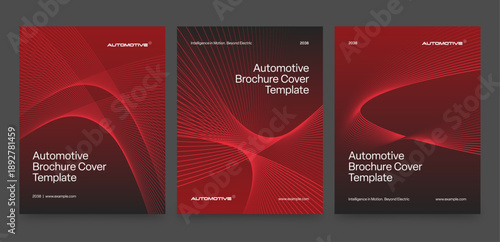 Vibrant Red Brochure Cover Template, Multipurpose Front Page for Company Report & Document Layout, Business Flyer & Poster Layout