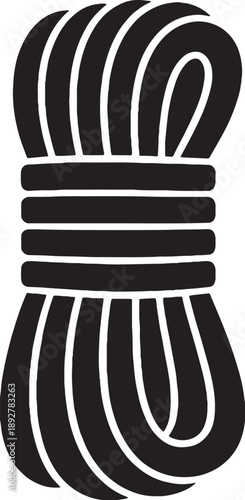 Climbing Rope Coil Silhouette Icon