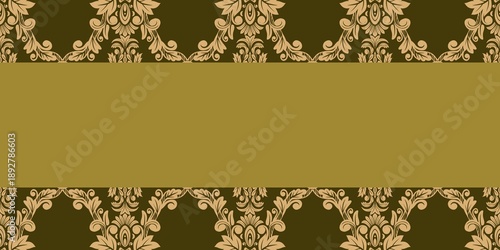 Damask Nature Pattern Background Illustration For Cover, Banner, Notes. Aesthetic Background. Damask Pattern Background. Seamless background.