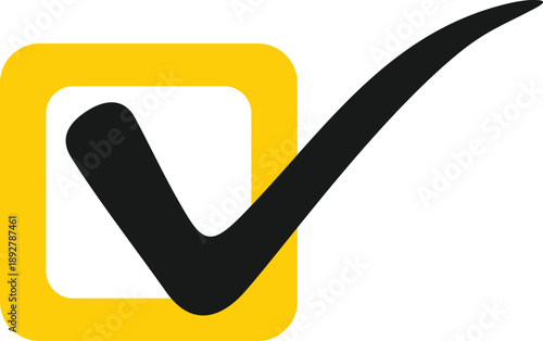 Checkmark Icon on Square Background for Verification or Completion