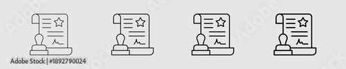 Seal Certificate Different Style Icon