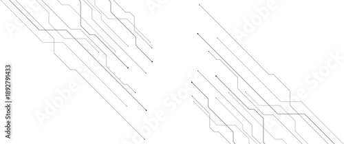 Vector modern digital techno circuit line networked technology background in abstract vector..