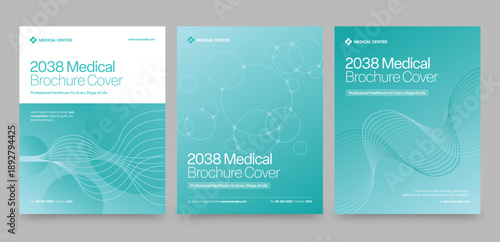 Medical Science Brochure Cover Template, Light Blue Hue for Hospital, Doctor, Pharmacy & Lab Designs