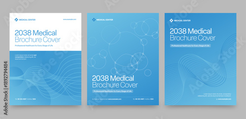 Medical Science Brochure Cover Template, Light Blue Hue for Hospital, Doctor, Pharmacy & Lab Designs