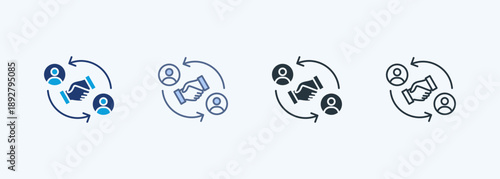 Stakeholder Relations Multiple Style Icon Collection