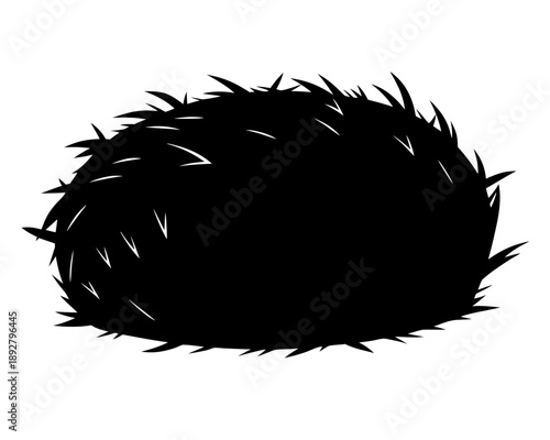 bale of hay Black silhouette vector,Hay Bale icon