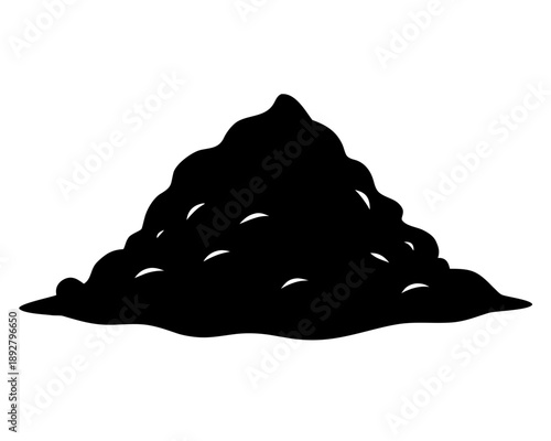 Heap of sand Black silhouette vector,Heap of sand vector illustration