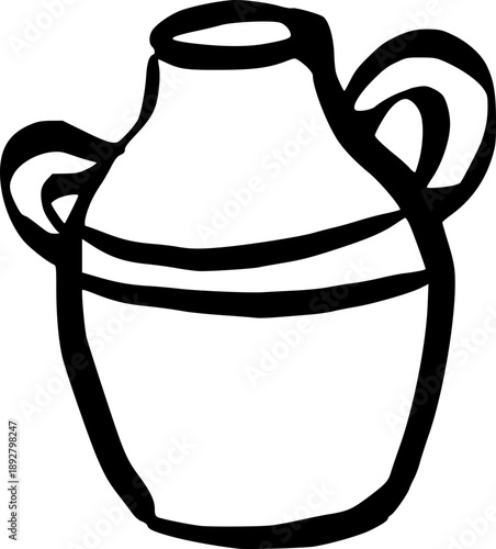 ceramic vase, Quirky Cafe And Bar Illustration