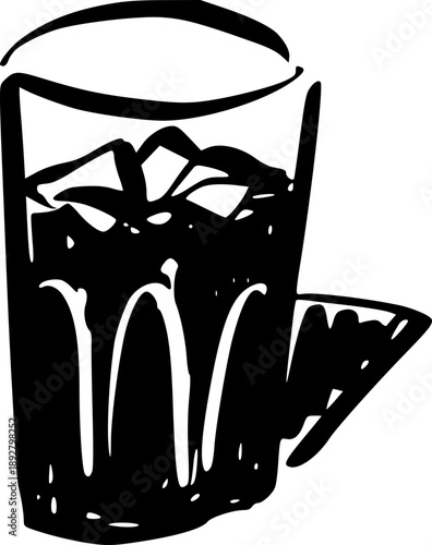 Ice Coffee, Quirky Cafe And Bar Illustration