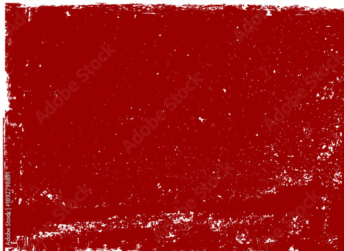 Dark red grunge texture with a distressed, weathered surface and rough, eroded edges.