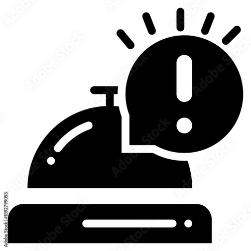 alert notification service exclamation solid glyph icon