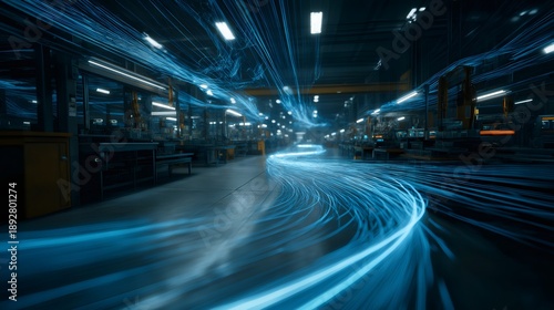 Smart factory production lines managing data flow