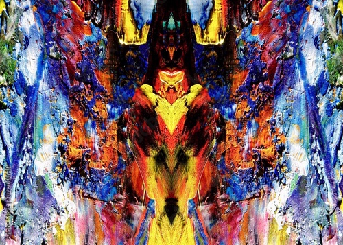 Abstract art background . Hand painting artwork on canvas .