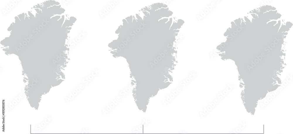 Obraz premium Greenland maps vector set design