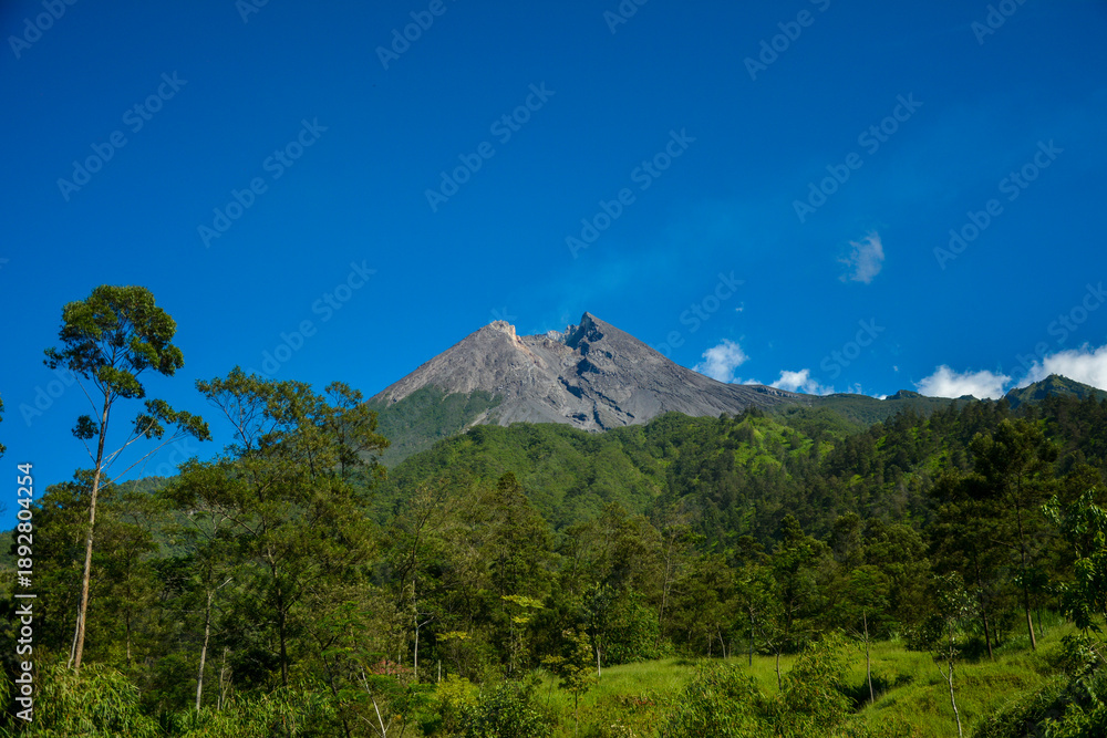 Fototapeta premium Beautiful view of Mount Merapi