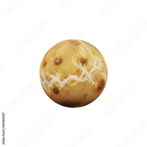Venus planet isolated on transparent background