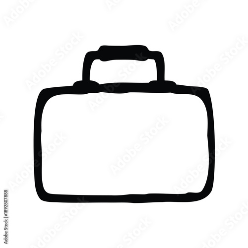 Hand drawn suitcase illustration perfect for travel and business themes usage