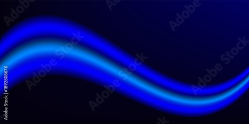 Abstract digital illustration of a glowing blue and violet light trail on a dark cosmic background. The image resembles a comet or energy wave in deep space, enhanced with starry particles.
